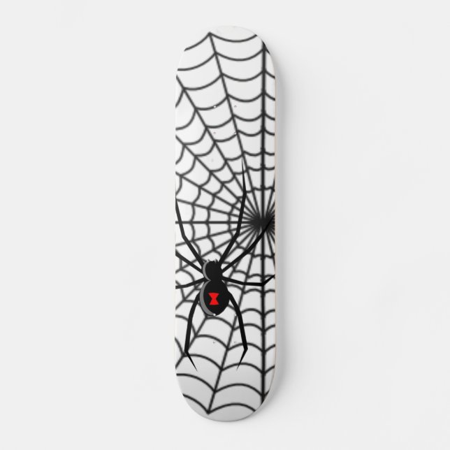 red back spider on web skateboard (Front)
