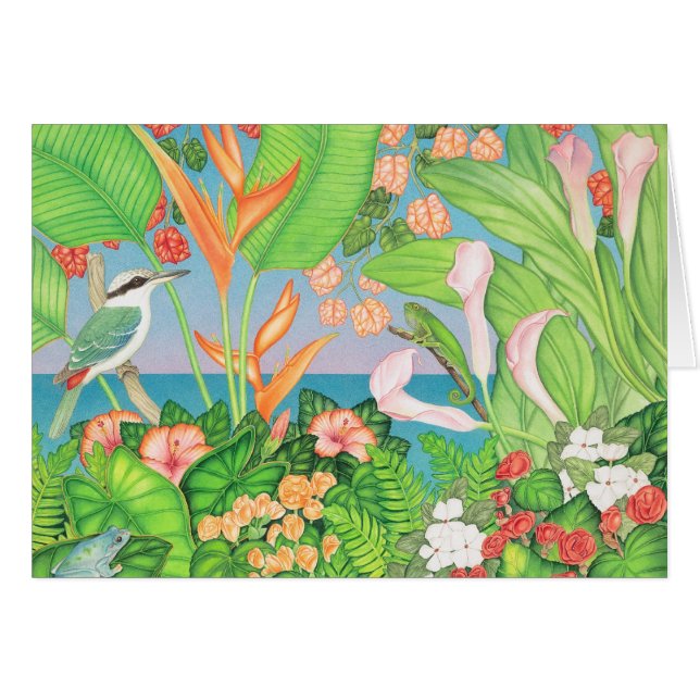 Red-backed Kingfisher, frog & lizard (Front Horizontal)