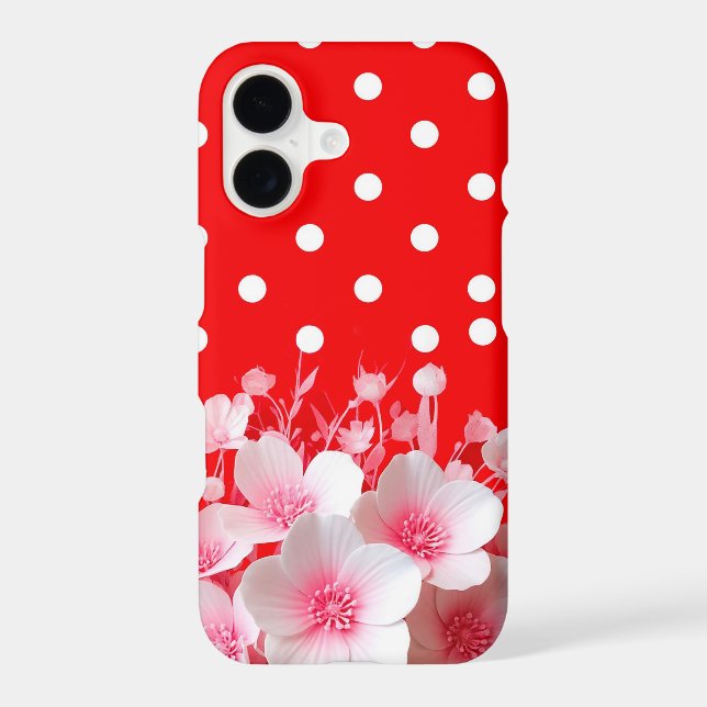 Red Background and Polka Dot Pattern (Back)