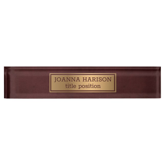 Red Background Nameplate (Front)