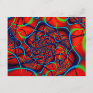 Red Background Postcard