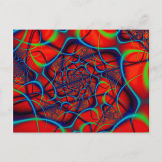 Red Background Postcard