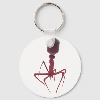 Red bacteriophage key ring
