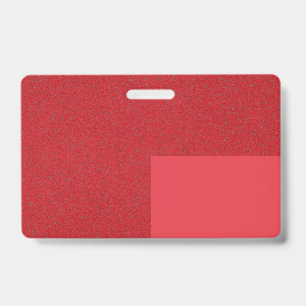 Red Badge with Bold Corner Accent – Customisable ID Badge