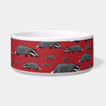 Red Badger Cartoon Dog Bowl