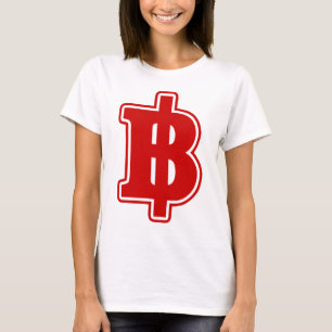 RED BAHT SIGN ฿ Thai Money Currency ฿ T-Shirt