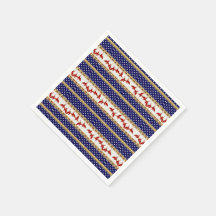 Red Bald Eagle America Paper Napkin