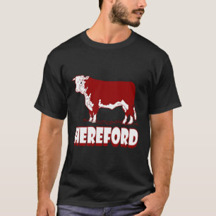 Red Baldy Bulls Hereford Cow Picture Kansas Cattle T-Shirt