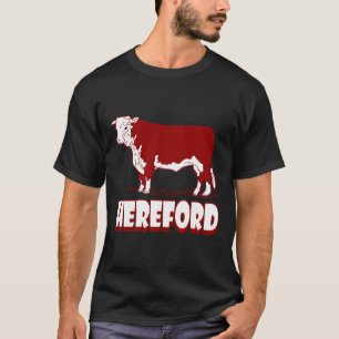 Red Baldy Bulls Hereford Cow Picture Kansas Cattle T-Shirt
