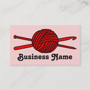 Red Ball of Yarn (Knit & Crochet) Business Card