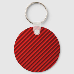 Red Ball With Black Lines Abstract Design Key Ring