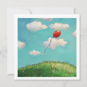 Red Balloon blue sky beautiful day fun party art