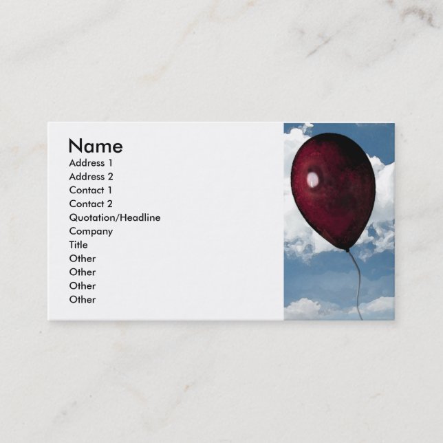 Red Balloon Business Card (Front)