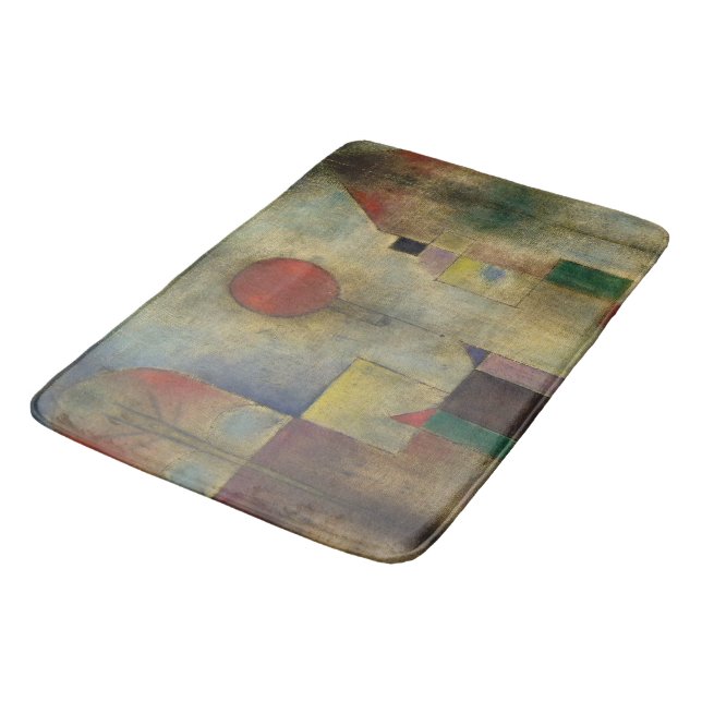 Red Balloon by Paul Klee Bath Mat (Angled)