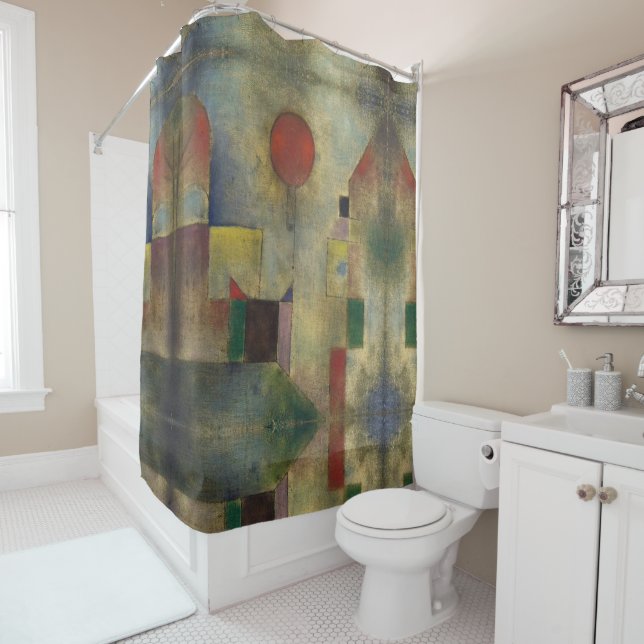 Red Balloon by Paul Klee Shower Curtain (In Situ)