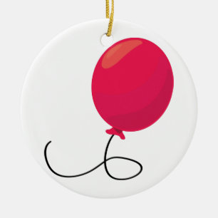 Red Balloon Ceramic Tree Decoration