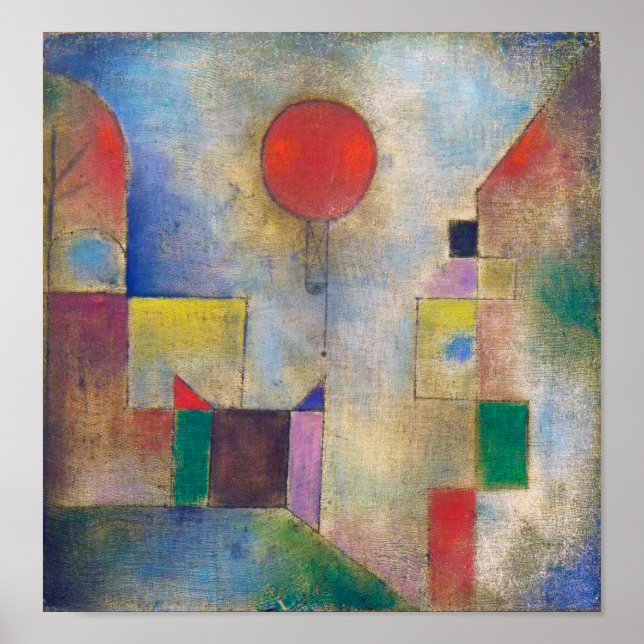 Red Balloon, Klee Poster (Front)
