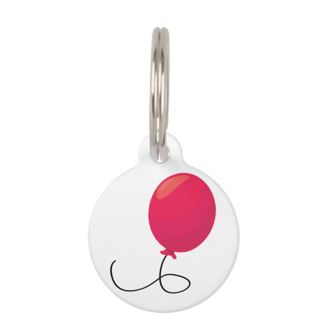 Red Balloon Pet Tag (Front)