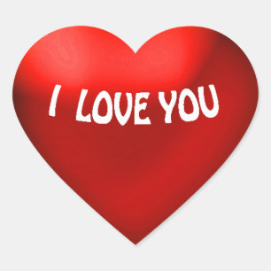 Red Balloon Style Heart Sticker