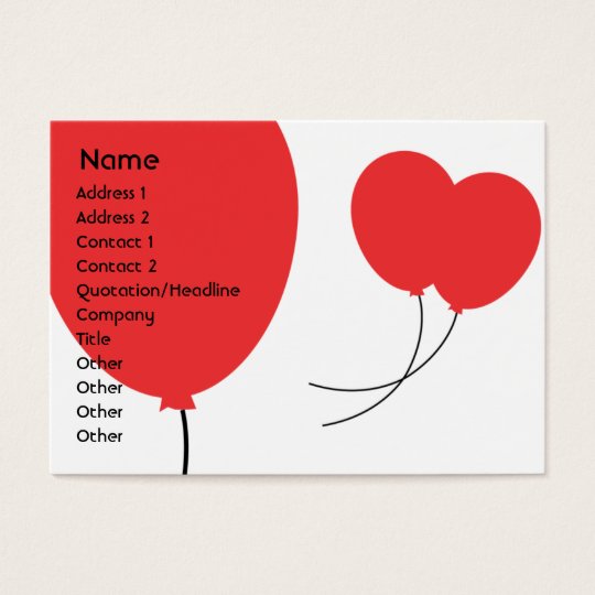Red Balloons - Chubby Business Card