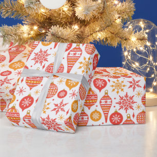 Red balls Christmas theme pattern Wrapping Paper