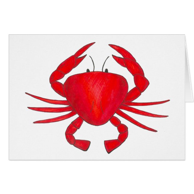 Red Baltimore Maryland Crab Beach Ocean Seafood (Front Horizontal)