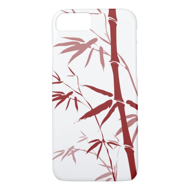 Red Bamboo iPhone 7 Case (Back)