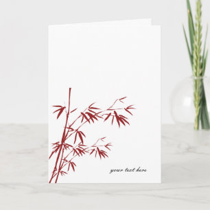 Red Bamboo Note Cards