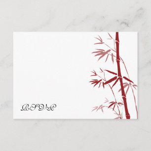 Red Bamboo RSVP Cards