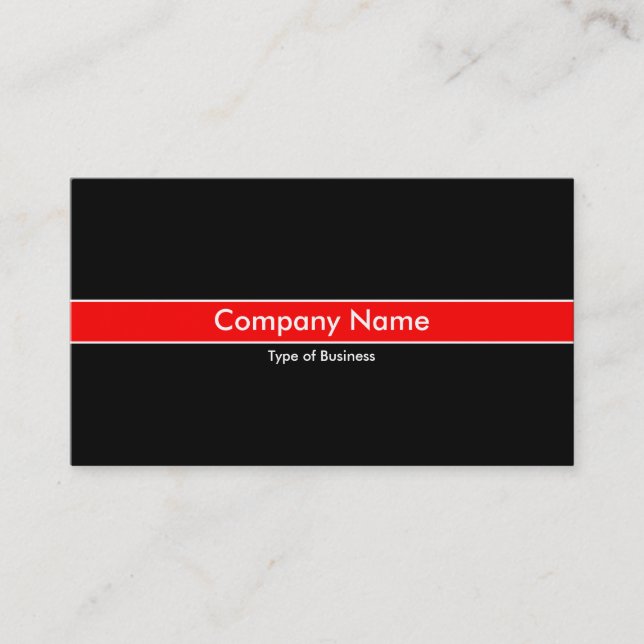 Red Band - Black Business Card (Front)