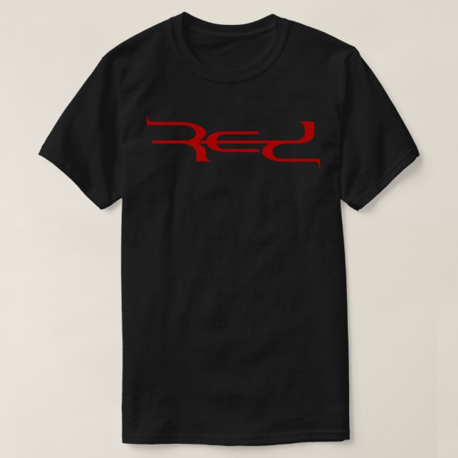 Red Band Logo Sticker T-Shirt (Design Front)