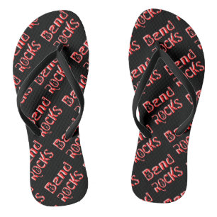Red Band Rocks in Red Flip Flops