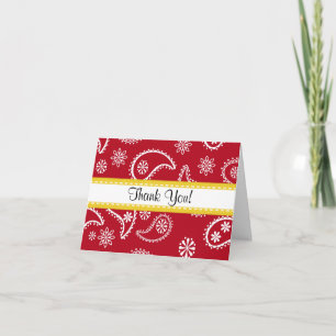 Red Bandana All Occasion Thank You Note Card