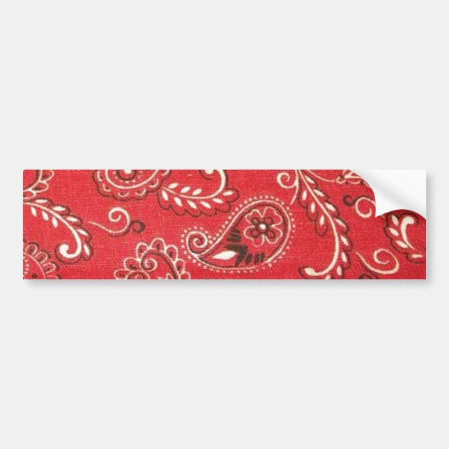 Red Bandanna Bumper Sticker (Front)