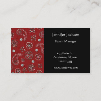 Red Bandanna Business Cards