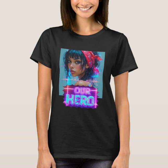 Red Bandanna Girl Our Hero Music Concert T-Shirt (Front)