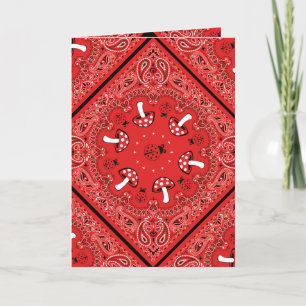 red bandanna greeting card template