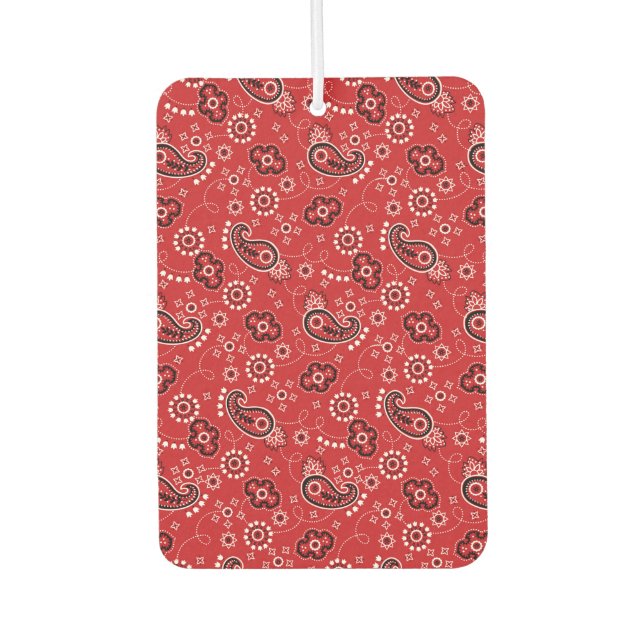 Red Bandanna Heart Car Gift Fun Air Freshener (Front)