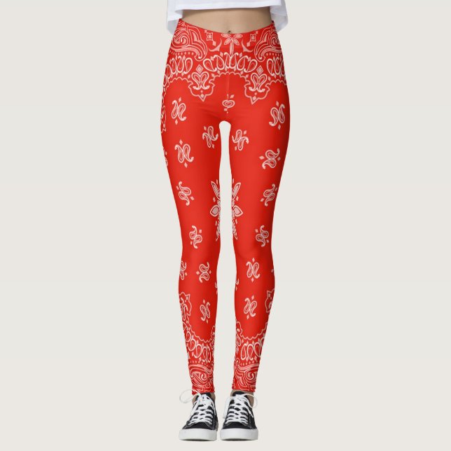 Red Bandanna Leggings (Front)