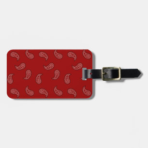 Red Bandanna Luggage Tag