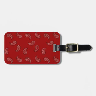 Red Bandanna Luggage Tag