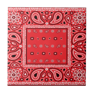 Red bandanna paisley bandanas country rap hip hop  tile