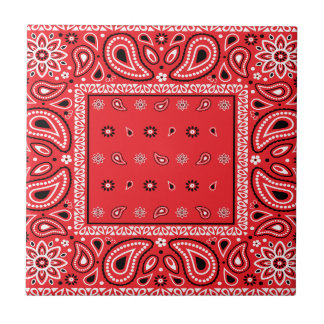 Red bandanna paisley bandanas country rap hip hop  tile