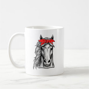 Red Bandanna Polka Dot Horse - Let Them Know You L Coffee Mug