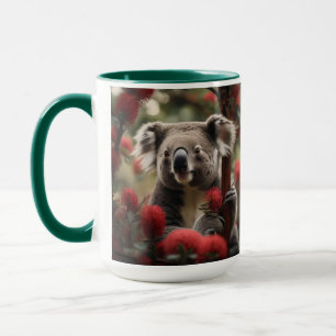 Red Banksia Tree With Koala Bear, Mug