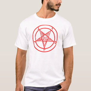 Red Baphomet Pentagram T-Shirt