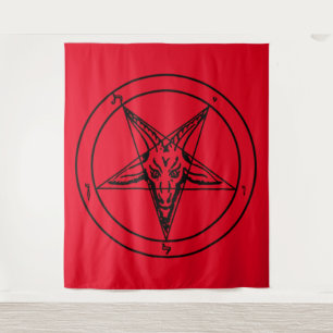 Red Baphomet Tapestry
