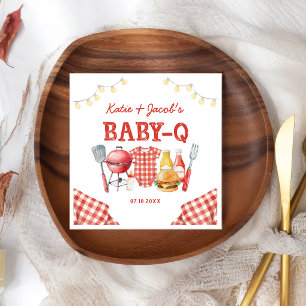 Red Barbecue Baby-Q Baby Shower Napkins