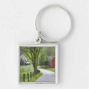 Red barn and farm house near Berlin, Ohio. Key Ring