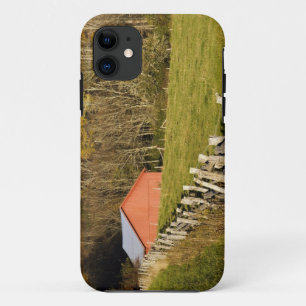 Red barn and fencerow along the Blue ridge iPhone 11 Case